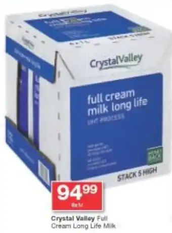 Checkers Crystal Valley Full Cream Long Life Milk offer