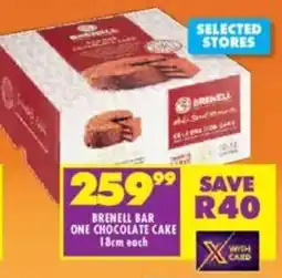 Shoprite Brenell bar one chocolate cake offer