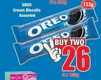 Boxer Oreo Cream Biscuits Assorted 2x133g offer