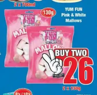 Boxer Yum Fun Pink & White Mallows 2x130g offer