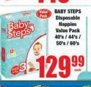 Boxer Baby Steps Disposable Nappies Value Pack offer