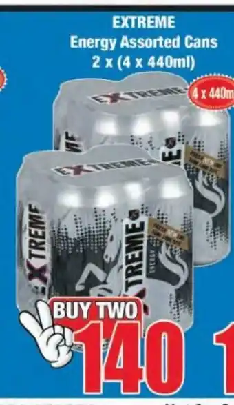 Boxer Extreme Energy Assorted Cans 2x (4x440ml) offer