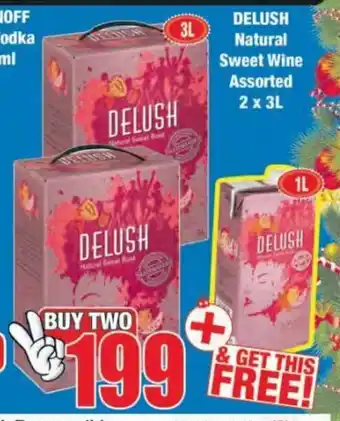 Boxer Delush Natural Sweet Wine Assorted 2x3L offer