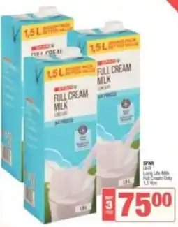 SuperSpar SPAR UHT Long Life Milk Full Cream Only offer