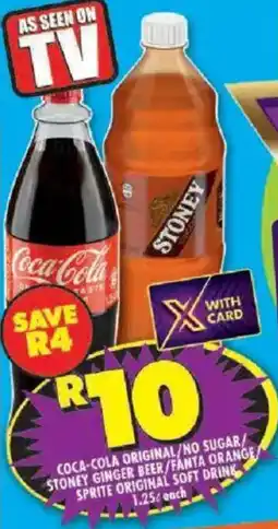 Shoprite Coca-cola original/ no sugar/ stoney ginger beer/ fanta orange sprite original soft drink offer
