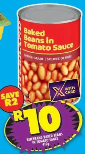 Shoprite Ritebrand baked beans in tomato sauce offer