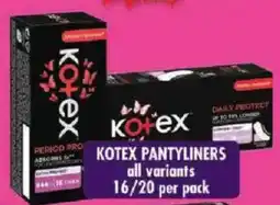 Shoprite Kotex pantyliners offer