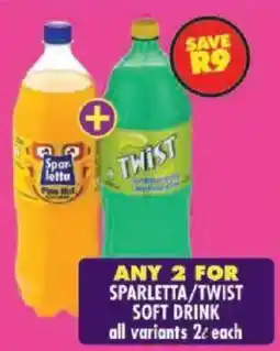 Shoprite Sparletta/ twist soft drink offer