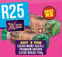 Shoprite Sasko more slices/ premium brown sliced bread offer