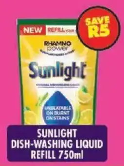 Shoprite Sunlight dish-washing liquid refill offer