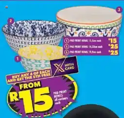 Shoprite Pad print bowls offer