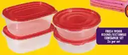 Shoprite Fresh work round/ rectangle container set offer