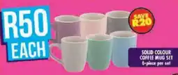 Shoprite Solid colour coffee mug set offer