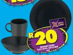 Shoprite Midnight dinner plate/ bowl/ coffee mug offer
