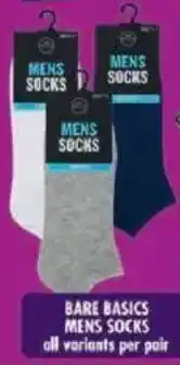 Shoprite Bare basics mens socks offer