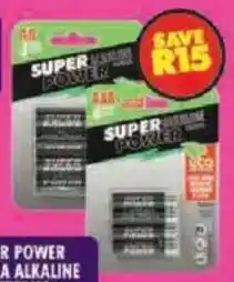 Shoprite Super power aa/aaa alkaline batteries offer