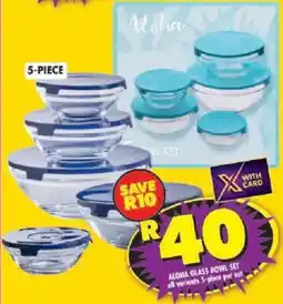 Shoprite Aloha glass bowl set offer