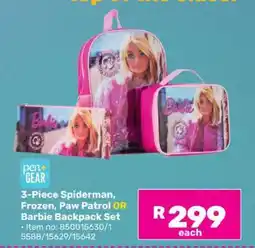 Game 3-Piece Spiderman, Frozen, Paw Patrol OR Barbie Backpack Set offer