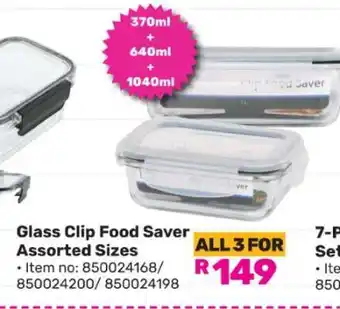 Game Glass Clip Food Saver Assorted Sizes offer