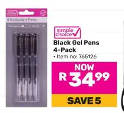 Game Black Gel Pens 4-Pack offer