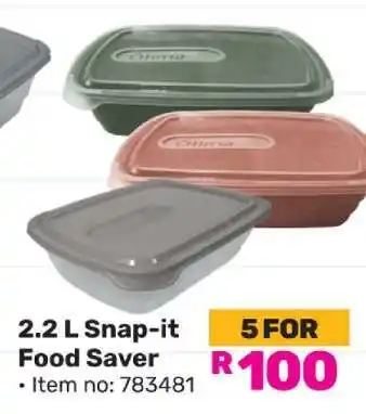 Game 2.2 L Snap-it Food Saver offer