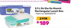 Game 2.1 L On the Go Munch Rectangular Lunch Box offer