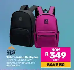 Game 18 L Fraction Backpack offer