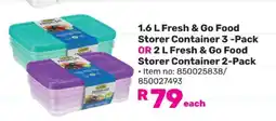 Game 1.6 L Fresh & Go Food Storer Container 3-Pack OR 2 L Fresh & Go Food Storer Container 2-Pack offer