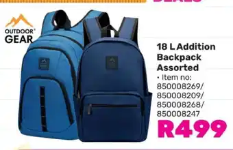 Game 18 L Addition Backpack Assorted offer