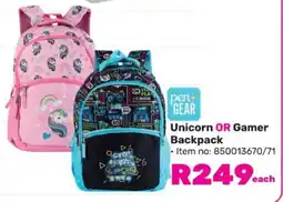 Game Unicorn OR Gamer Backpack offer