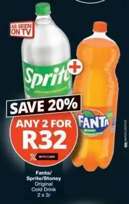 Checkers Fanta/Sprite/Stoney Original Cold Drink offer