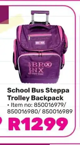 Game School Bus Steppa Trolley Backpack offer