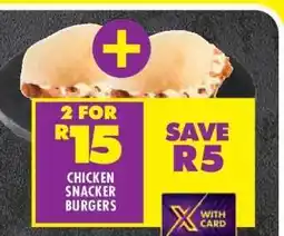 Shoprite CHICKEN SNACKER BURGERS offer