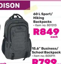 Game 60 L Sport/Hiking Backpacks offer