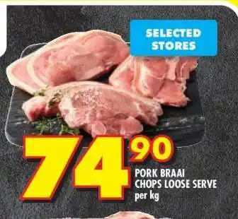 Shoprite PORK BRAAI CHOPS LOOSE SERVE offer