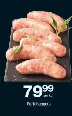 Checkers Pork Bangers offer