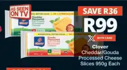 Checkers Clover Cheddar/Gouda Processed Cheese Slices 950g offer