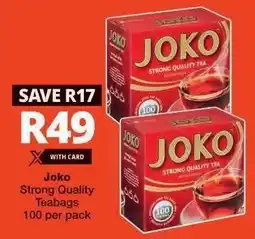 Checkers JOKO STRONG QUALITY TEABAGS offer