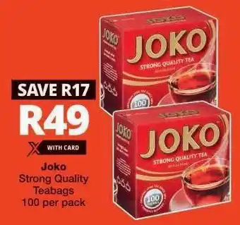 Checkers JOKO STRONG QUALITY TEABAGS offer