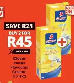 Checkers CLOVER Vanilla Flavoured Custard offer