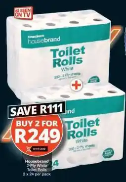 Checkers Housebrand 2-Ply White Toilet Rolls offer