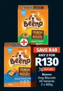Checkers BEENO Dog Biscuits offer
