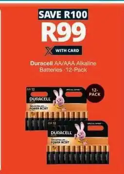 Checkers Duracell AA/AAA Alkaline Batteries - 12-Pack offer