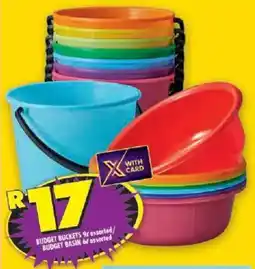 Shoprite Budget buckets/ budget basin offer