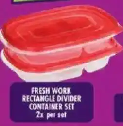 Shoprite Fresh work rectangle divider container set offer