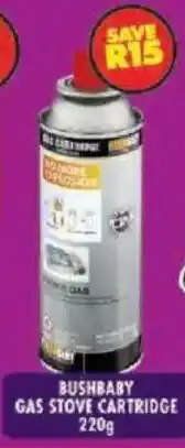 Shoprite Bushbaby gas stove cartridge offer