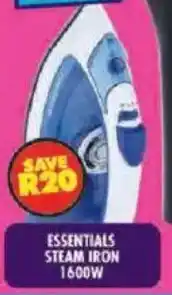 Shoprite Essentials steam iron 1600w offer