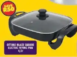 Shoprite Ottimo black square electric frying pan offer