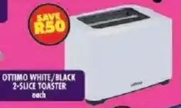Shoprite Ottimo white/ black 2-slice toaster offer