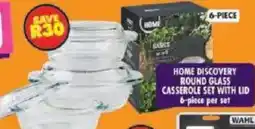 Shoprite Home discovery round glass casserole set with lid offer